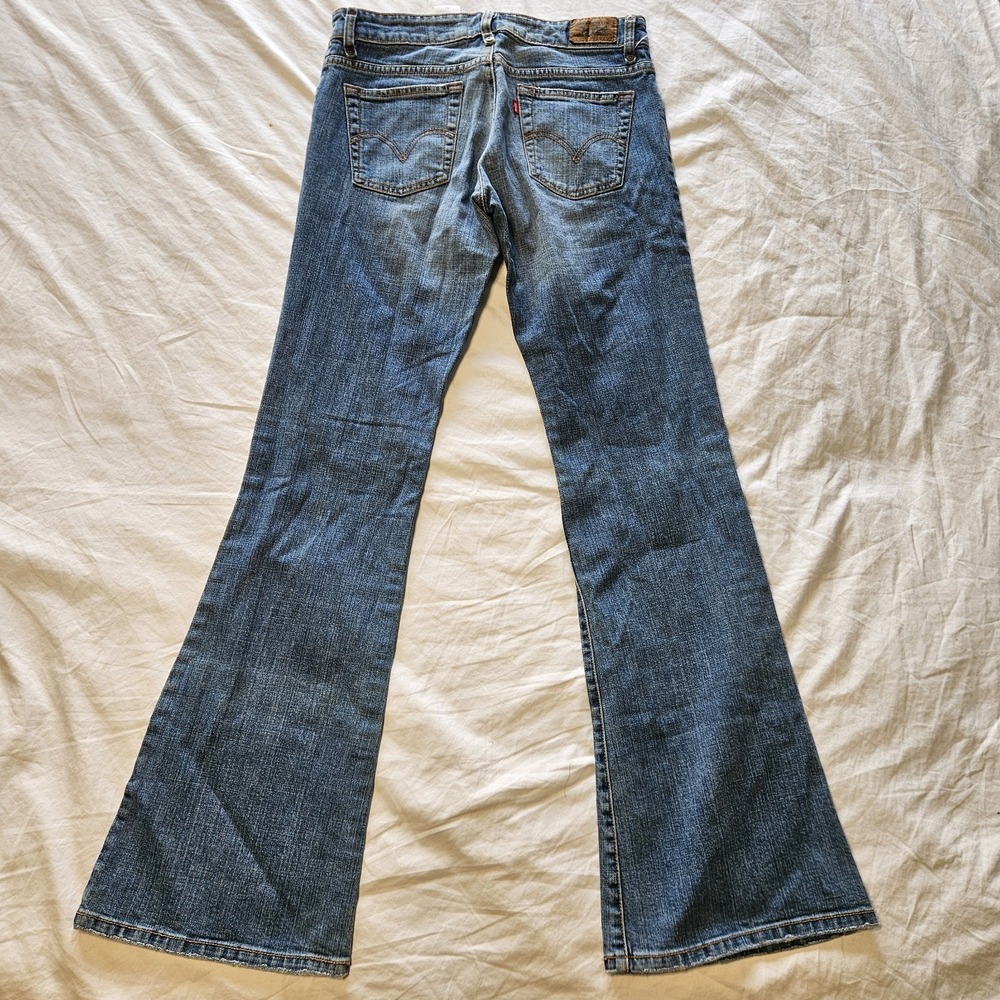 Vintage Levis Jeans 537 Low Flare Womens 8 Long Y2k Denim Bootcut - Picture 3 of 8